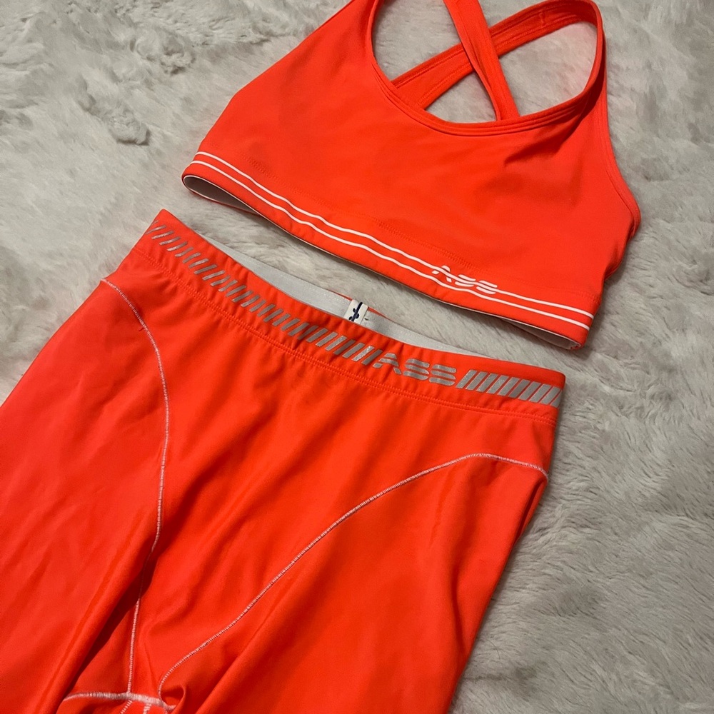 SOLD OUT Adam selman Vibrant Orange Leggings seen on vogue runway like Nama - Picture 3 of 7